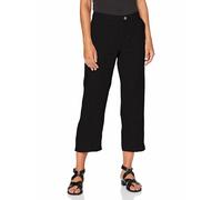 MAC Regular Fit Leinenhose mit verkürztem Schnitt Modell 'Nora' in Black, Größe 46