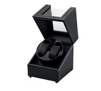 Mcbazel Uhrenbeweger 2 Uhren, Watch Winder für Herren und Damen USB-C Aufladung Uhrenbeweger Automatik TPD 970-2430 Zwei Wickelschwingmodi für Automatikuhren PU Leder - Schwarz