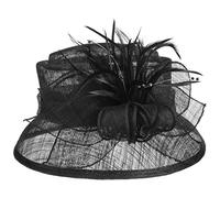 McBURN Mareana Cloche Glockenhut Damen - Made in Italy Festhüte Kopfschmuck Sommer Frühling-Sommer Herbst-Winter - One Size schwarz