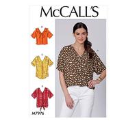McCall Pattern Company McCall's Schnittmuster für Damenbluse, lockere Passform, kurzärmelig, Größen 44-50, versch.