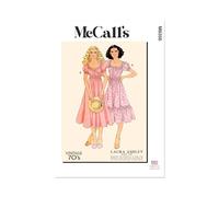 McCall's M8358F5 Damen-Wickelkleid im 1970er-Jahre-Vintage-Stil Schnittmuster-Set von Laura Ashley, Design Code M8358, Mehrfarbig, Sizes 16-18-20-22-24