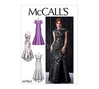 McCall's M7865E5 Damen Bodenlanges Abendkleid Größen 42-50 M7865, McCalls-Muster, Nähmuster, Schnittmuster, Vorlage, Papier, einfarbig, 14, 16, 18, 20, 22