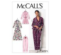 McCall's Patterns McCall's M7875Z Women's Pajama Pants and Robe Sewing Patterns, Sizes L-XL Schnittmuster, Papier, einfarbig