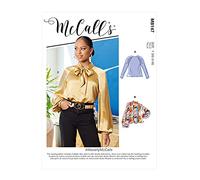 McCall's M8147Y Schnittmuster für Damen-Pullover, Bluse, Raglanärmel, Design Code M8147, Papier, weiß, Sizes XS-M