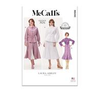 MCCALLS M8490A Schnittmuster für Damenoberteile, Rock und Petticoat von Laura Ashley A (36-38-40-42-44)