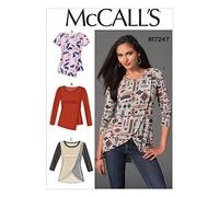 McCall's Patterns 7247, Damen-Tops, Größen, A5 (34-36-38-40-40)