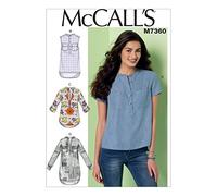McCall's Patterns 7360, Damen-Oberteile, Größen 34-42, Nähte, Chambray, A5 (34-36-38-40) - Verpackung kann variieren