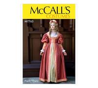 McCall's Patterns M7763 E5 Renaissance-Kleid und Rock für Damen, von Angela Clayton, Größe 42-50