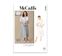MCCALLS Schnittmuster M8540U5 Oberteil und Rock für Damen, von Laura Ashley, U5 (16-18-20-22-24)