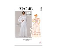 McCall's Schnittmuster M8595A Damenkleid, Slip und Schärpe von Laura Ashley A (36-38-38-40-42)