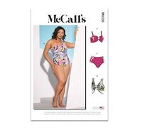 McCall's Schnittmuster-Set für Damen-Badeanzüge, Design-Code M8330, Größen 30W-32W-34W-36W-38W