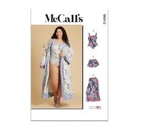 McCall's Schnittmuster-Set für Damen, Body, Bademantel, Shorts und Hosen, leicht zu nähen, Design-Code M8412, Größen 20W-22W-24W-26W-28W