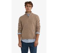 McGregor Cable Zip Mock Sweater Sand Größe: 3XL | Pullover Outlet | Herren | Braun
