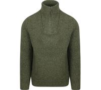 McGregor Half Zip Pullover Lammwolle Blend Olive - Größe XL Grün XL