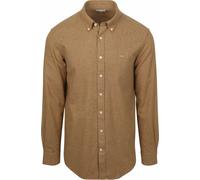 McGregor Flannel Melange Oxford Shirt Camel Größe: L | Casual hemden Outlet | Herren | Braun