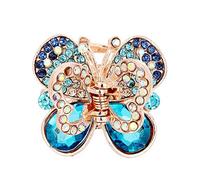 M鋎chen-Kristallhaar-Frauen-Bogen-Klipp Rhinestone-seltene Knall-Greifer-Haarspange Fahrrad Schmuck (Blau)