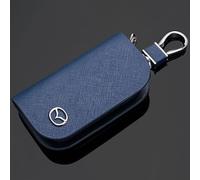 MCHHYL Auto Leder Schlüsselanhänger Tasche für Mazda CX-5 CX5 2015-2020 2021 2022 2023, Schutz Schlüsseltasche Wasserdicht mit Metallhaken,Blue