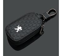 MCHHYL Auto Leder Schlüsselanhänger Tasche für Peugeot 207 Berline 2008 2009 2010-2014, Schutz Schlüsseltasche Wasserdicht mit Metallhaken,A