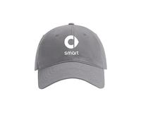 MCHHYL Baseball Cap mit Auto-Logo für Smart Forfour 453 2015-2019, Baumwoll-Mütze Verstellbar für Damen & Herren Baseballkappe mit Autologo,Grey
