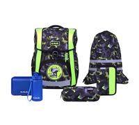 MCNEILL 9664322000 Bravo Dinopark Schulranzen - 9-teiliges Set mit Brotdose, Trinkflasche & zwei McAddys