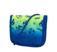 McNeill Brustbeutel Football 2T für Kinder - Geldbeutel zum Umhängen mit Klettverschluss, Reißverschlussfächern & Klarsichtfach - Ideal für Schule, Ausflüge und Reisen - 12 x 10 cm