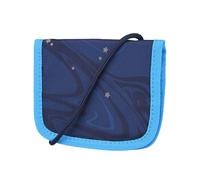 McNeill Brustbeutel Space für Kinder - Geldbeutel zum Umhängen mit Klettverschluss, Reißverschlussfächern & Klarsichtfach - Ideal für Schule, Ausflüge und Reisen - 12 x 10 cm