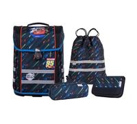 McNeill Cars Perfecto SchulranzenSet 5-teilig - Ergonomischer Schulranzen mit gefülltem Federmäppchen, Sportbeutel & mehr im Disney Cars Design - Reflektoren, Brust- und Beckengurt, für Grundschule