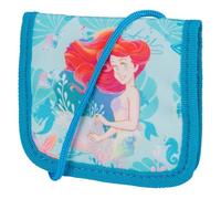 McNeill Disney Arielle Brustbeutel für Kinder - Geldbeutel zum Umhängen mit Klettverschluss, Reißverschlussfächern & Klarsichtfach - Kinder Portemonnaie für Schule, Ausflüge und Reisen - 12 × 10 cm