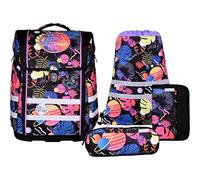 McNeill Schulranzen Perfecto Disney Schoolbag Set 8-teilig Stitch Black bunt