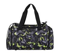 McNeill Sporttasche Dinopark für Jungs - Sport- und Freizeittasche für Dino-Fans - Sportbeutel mit Nassfach - Coole Duffelbag mit geometrischen Mustern und T-Rex