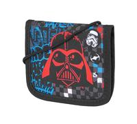 McNeill Star Wars Darth Vader Brustbeutel für Kinder - Geldbeutel zum Umhängen mit Reißverschlussfächern - Kinder Portemonnaie für Schule, Ausflüge und Reisen - 12 × 10 cm