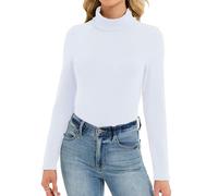 Mcnlyce Rollkragenshirt Damen Basic Langarmshirt Dünne Unterziehrolli Elegant Oberteile Langarm Rollkragen für Frühling Herbst und Winter