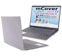 mCover Hartschalen-Schutzhülle, kompatibel mit HP OmniBook X 14-FExxxx Serie Windows AI 14 Zoll Laptop 2024-2025 (Nicht für andere HP-Modelle), transparent