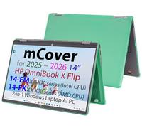 mCover Hartschalen-Schutzhülle, nur kompatibel mit 2025+ 14 Zoll HP OmniBook X Flip 14-FMxxxx 14-FKxxxx 2-in-1 (mit 360°-Scharnier) Windows-Laptop (nicht für andere HP-Modelle), Grün