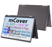 mCover Hartschalen-Schutzhülle, nur kompatibel mit 2025+ 14 Zoll HP OmniBook X Flip 14-FMxxxx 14-FKxxxx 2-in-1 (mit 360°-Scharnier) Windows-Laptop (Nicht für andere HP-Modelle), Schwarz