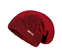 McRon Damen Gefüterte Beanie Wollmütze Luna Rot