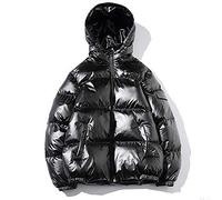 MCSZG Frauen Daunen Baumwolle Winter glänzend Silber/Schwarz/Gold/Blau Plus Size Hooded Parka Outwear gepolsterte Mäntel weiblich 4XL
