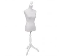 MCW Schneiderpuppe T220 Torso Weiblich Schaumstoff Weiß mit Streifen