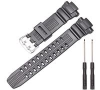MCXGL Gummi Band Kompatibel mit Casio 10287236 GW-3500B GW-3000B GW-2000 G-1200B G-1250B Replacement Bands Männer Uhrenarmband Wasserdicht Harzband Uhrenzubehör (Silver buckle) Strap