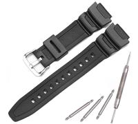 MCXGL Naturharz Uhrenarmband Kompatibel mit Casio AE-1200 SGW-300H MRW-200H W-735H wasserdichtes Sport Gummiband