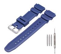 MCXGL Naturharz Uhrenarmband Kompatibel mit Casio AE-1200 SGW-300H MRW-200H W-735H wasserdichtes Sport Gummiband