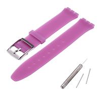 MCXGL Silikon Ersatzarmband Ultra-Thin Damenuhrband Kompatibel mit Swatch Skin Serie Uhrenarmband (16mm) (lila)