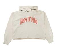 Kapuzensweatshirt MARC O'POLO, Mädchen, Gr. 140, beige (summer sand), Sweatware, Obermaterial: 100% Baumwolle, relaxed fit kurz, Rippbündchen, Sweatshirts, für Mädchen, verkürzte Länge mit Rollkante,