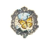mdc Aufnäher zum Aufbügeln, Vintage, Schmetterling, 5,5 x 4,5 cm
