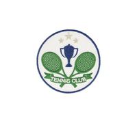 mdc Aufnäher zum Aufbügeln, Wappen Tennis Club 5 x 5 cm, Grün, 3 Stück