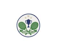 mdc Aufnäher zum Aufbügeln, Wappen Tennis Club grün, 5 x 5 cm
