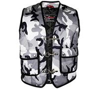 MDM Bikerweste Rockerweste TAN Weste in schwarz/weiß camouflage (M)