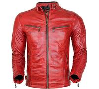 MDM Gesteppte Herren Lederjacke aus echtem Lammleder (M)