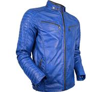 MDM Herren Biker Lederjacke aus echtem Lamm Leder (XL)