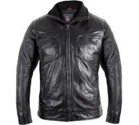 MDM Herren Freizeit Biker Lederjacke aus weichem Lamm Nappa Leder (DE/NL/SE/PL, Alphanumerisch, XXL, Regular, Regular, Schwarz)